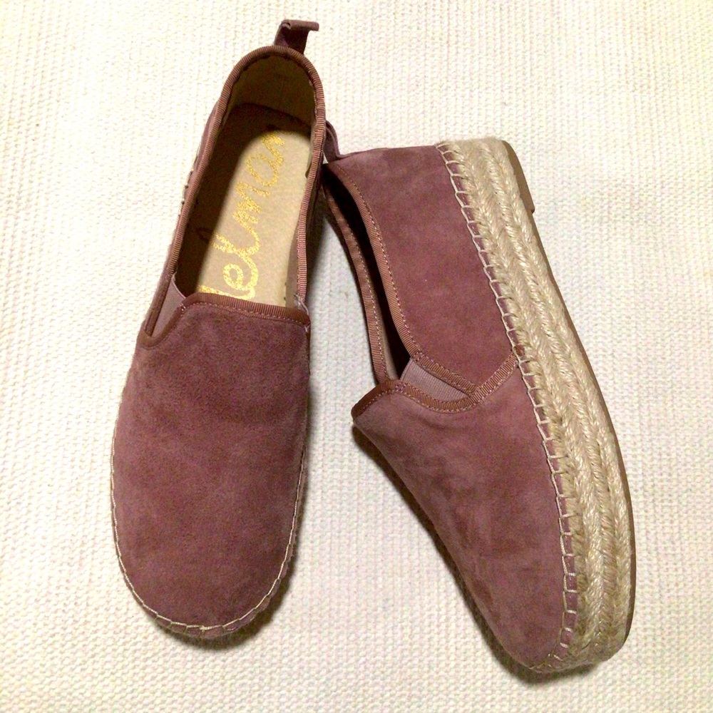 Sam Edelman Leather platform slip on like new size 10.5